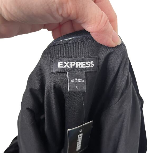 New with Tags Express Black Velvet dress - Large - Picture 8 of 11